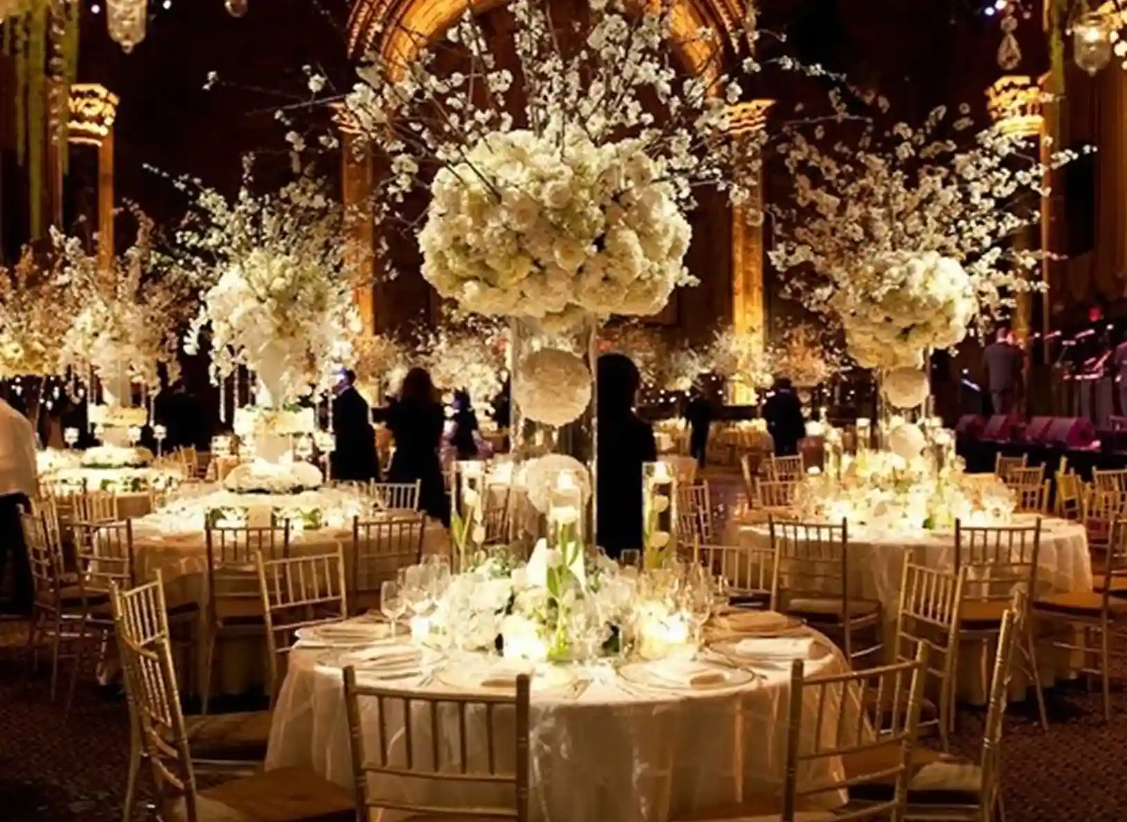 Tall Floral Wedding Centrepieces