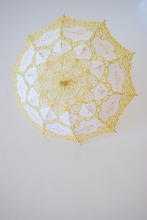 Lemon Yellow Wedding Ideas Yellow lace parasol via Etsy1 e1441780257657 Absolute Perfection
