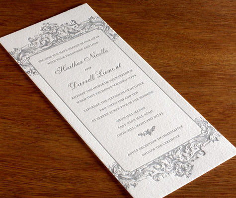 baroque wedding invitations ajalon Absolute Perfection