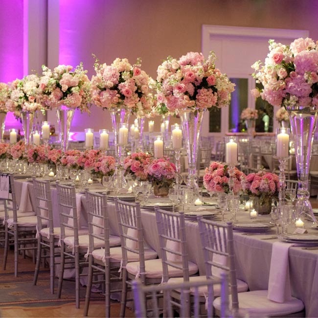 pink rose and hydrangea centrepieces Absolute Perfection