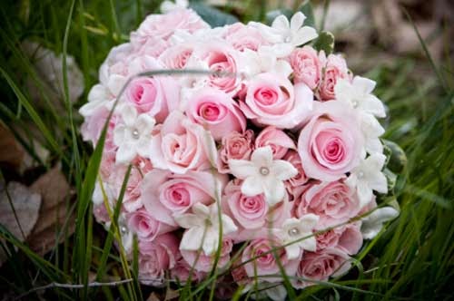 pink rose wedding bouquet Absolute Perfection