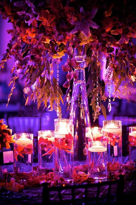 Tall Wedding Centrepieces purple and red elaborate centrepiece1 Absolute Perfection