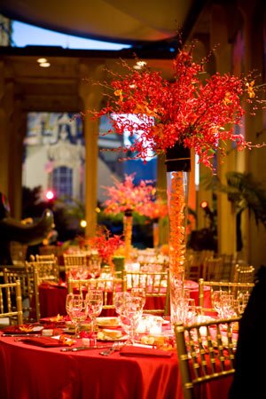Tall Wedding Centrepieces tall red vase centrepiece1 Absolute Perfection