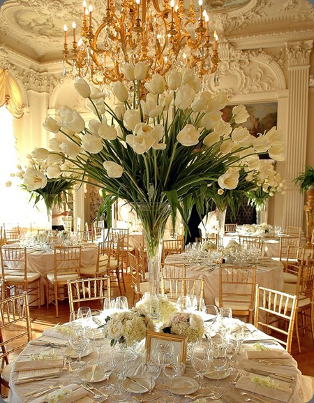 Tall Wedding Centrepieces tall white tulip centrepieces1 Absolute Perfection