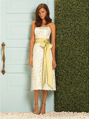 Lemon Yellow Wedding Ideas yellow Dessy bridesmaid dress1 Absolute Perfection