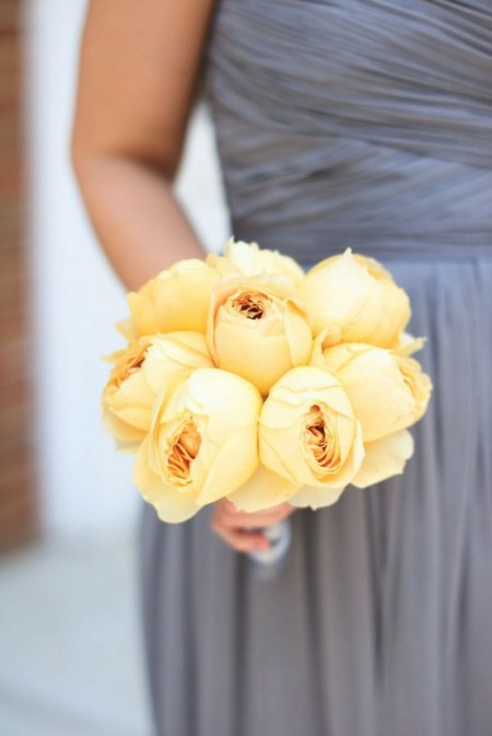 Lemon Yellow Wedding Ideas yellow peony bridesmaid bouquet1 e1441780378213 Absolute Perfection