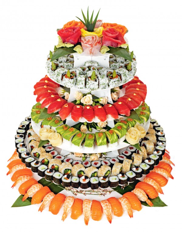 SushiRolls wedding cake e1456231281132 Absolute Perfection