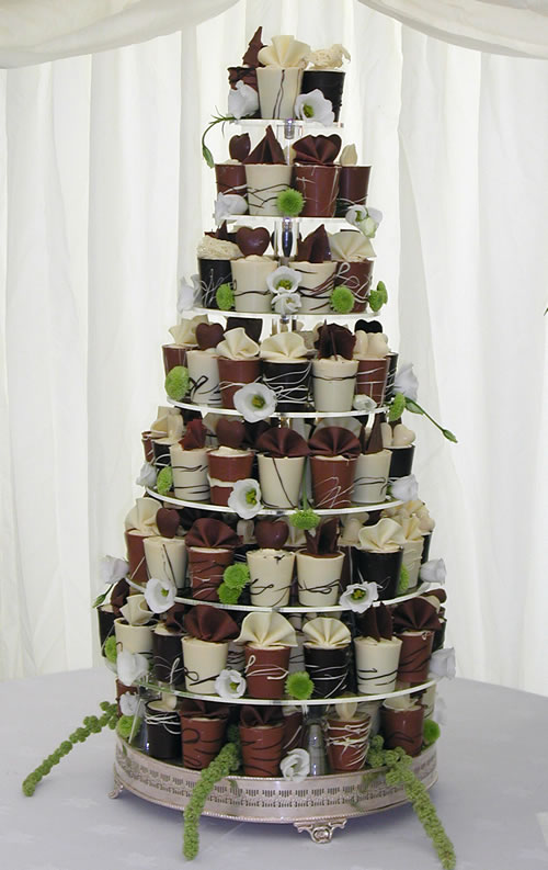 chocolate cup wedding cake by SweetArt.co .uk Absolute Perfection