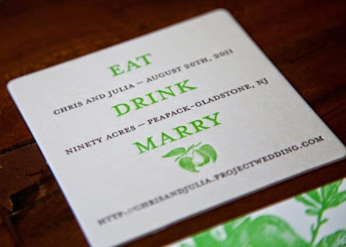 Save the date ideas - drinks coaster
