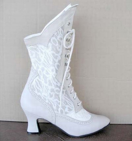 Winter wedding bridal boots