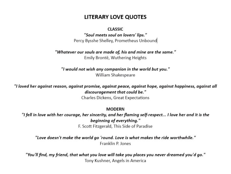 Literary Love Quote