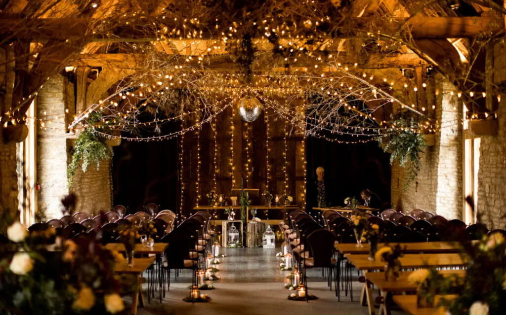 wooded-wedding-fairy-light-canopy